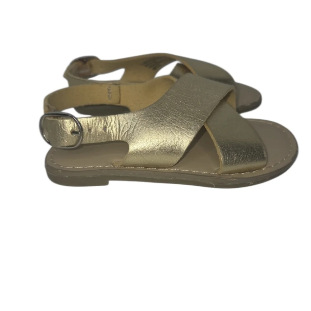 Cat & Jack Gold Metallic Girls Ankle Strap Sandal Size 6